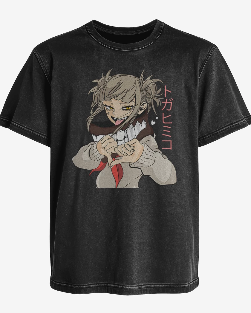 Polera desgastada Negro de Himiko toga 3 