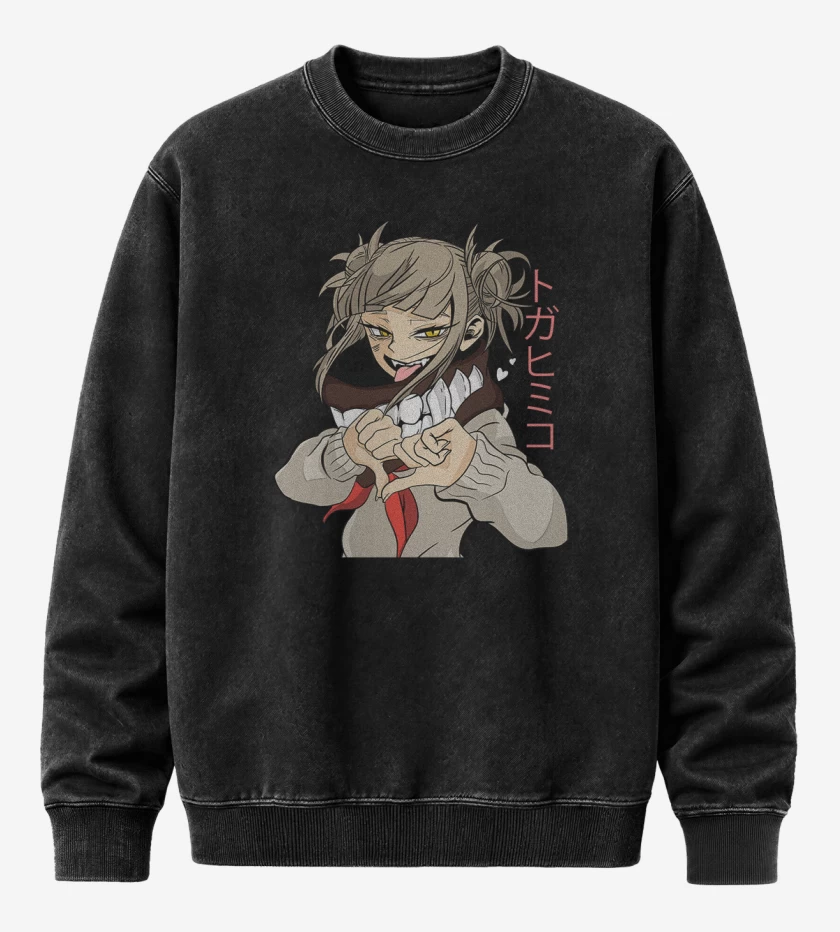 Poleron Polo Acid Wash Negro de Himiko toga 3 