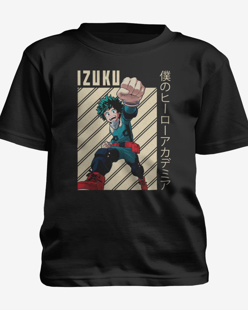 Polera de niño Negro de Izuku midoriya