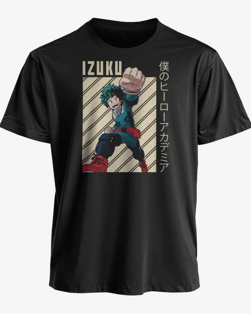 Polera premium Negro de Izuku midoriya