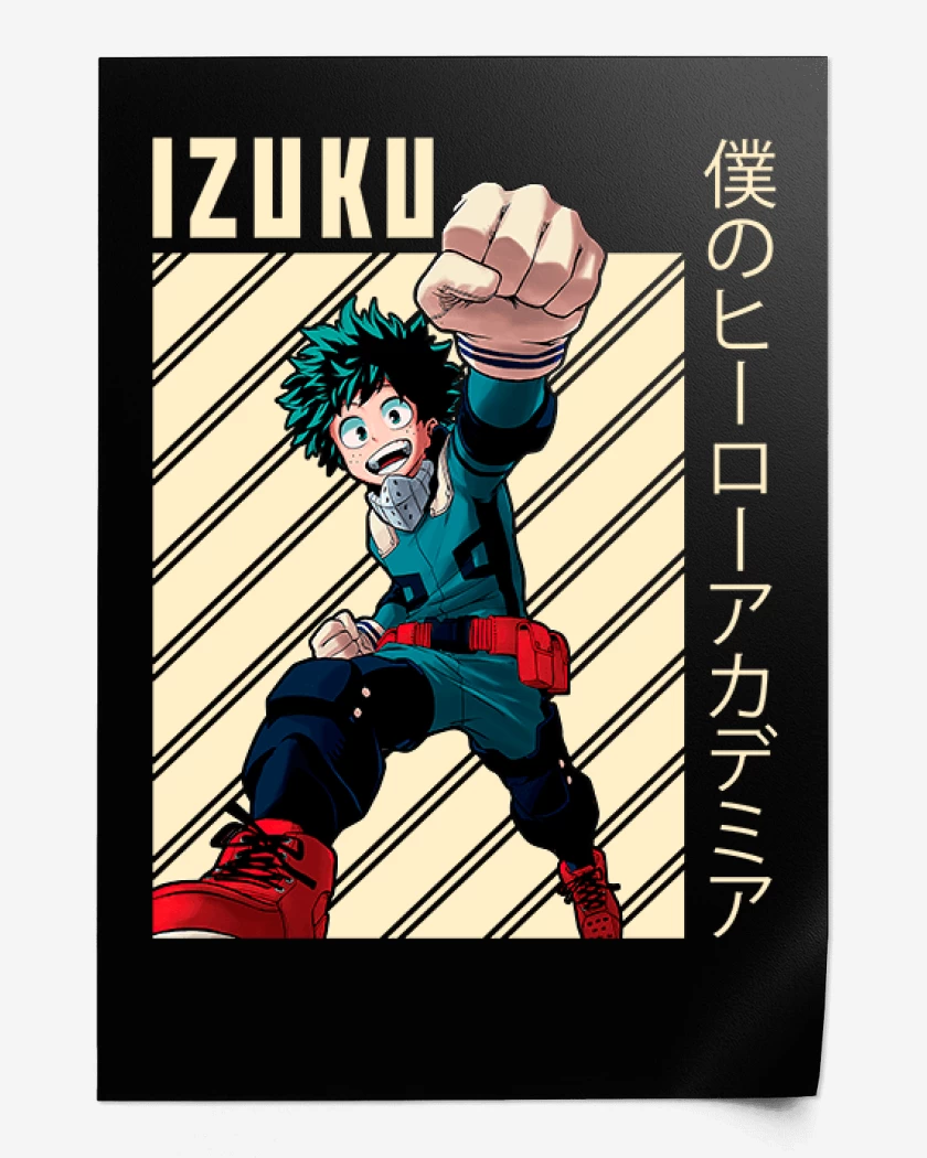 Print Negro de Izuku midoriya