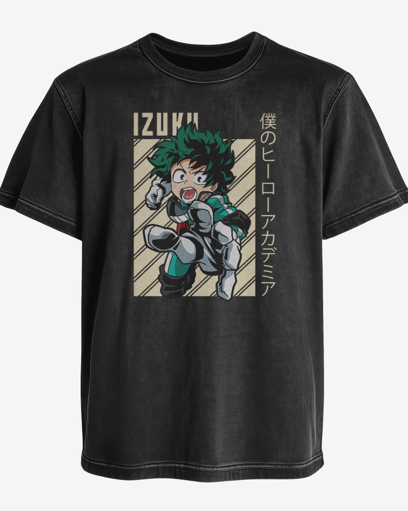 Polera desgastada Izuku midoriya 1 