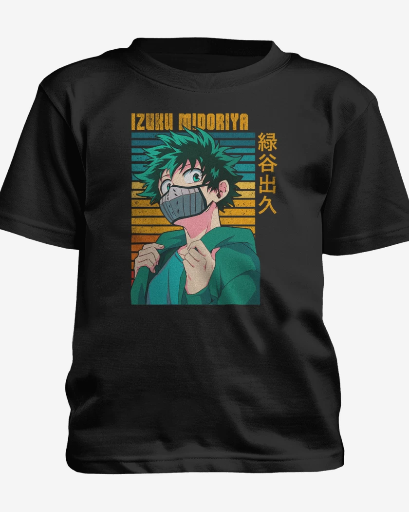 Polera de niño Negro de Izuku midoriya 3