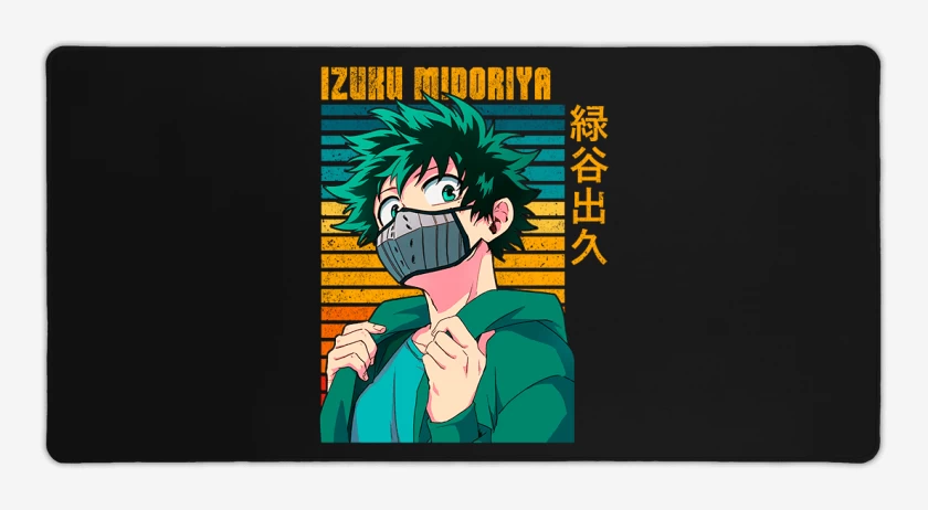 Mouse pad Gamer Negro de Izuku midoriya 3
