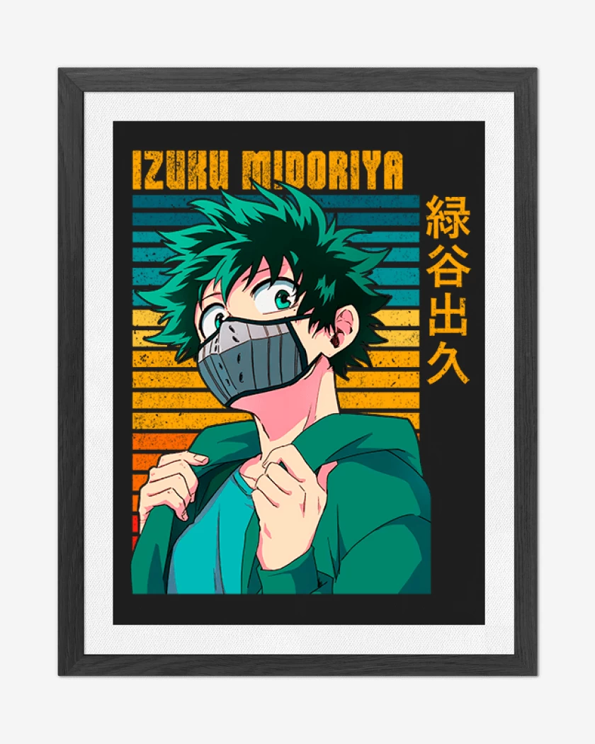 Cuadro decorativo Negro de Izuku midoriya 3