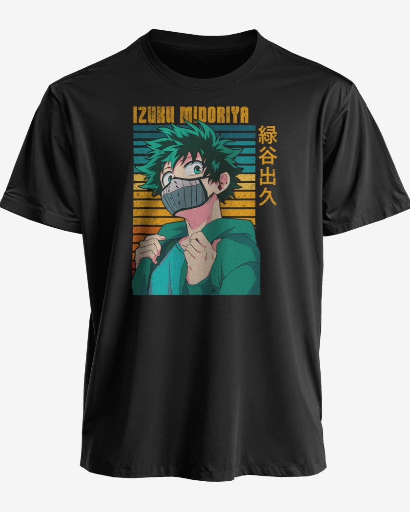 Polera premium Negro de Izuku midoriya 3