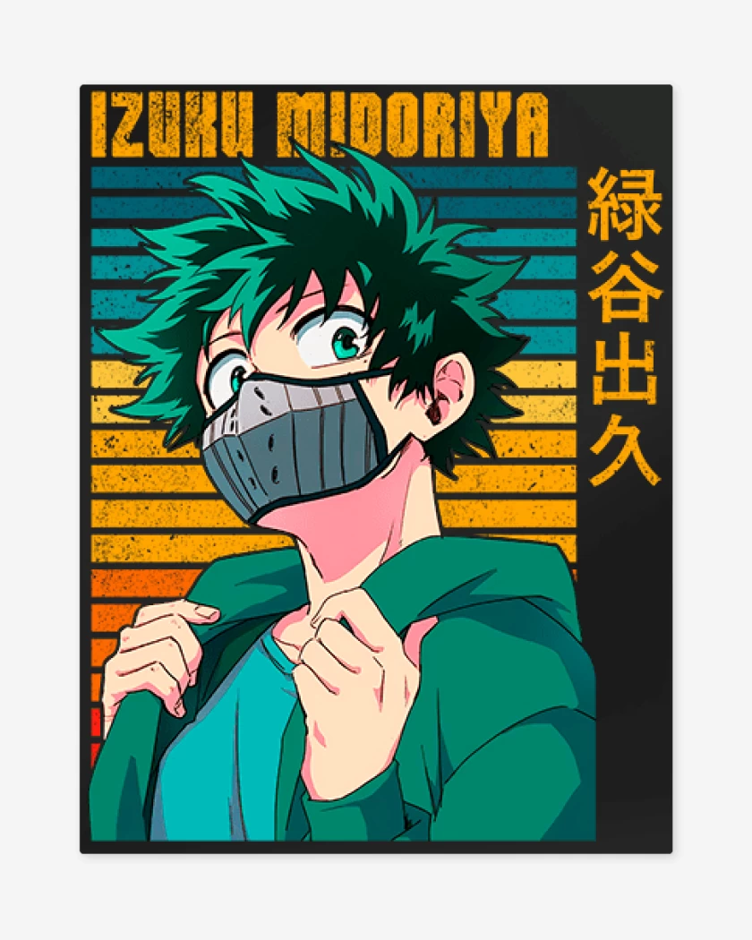 Print metalico Negro de Izuku midoriya 3