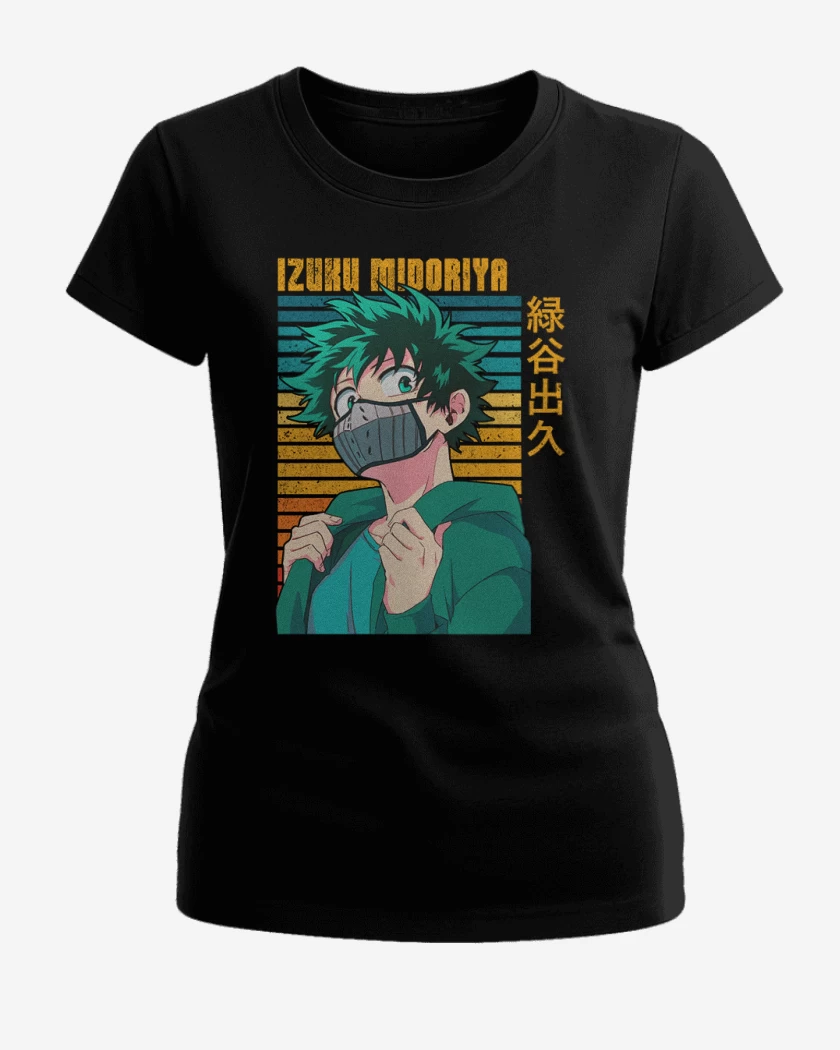 Polera de Mujer Negro de Izuku midoriya 3