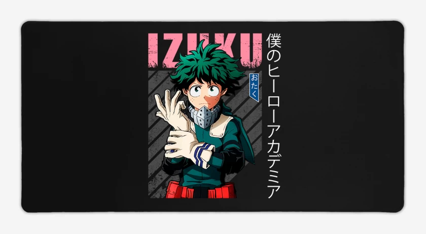 Mouse pad Gamer Negro de Izuku midoriya 4