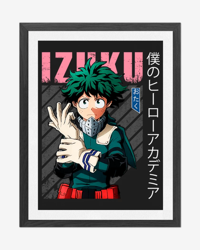 Cuadro decorativo Negro de Izuku midoriya 4