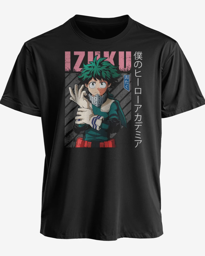 Polera premium Negro de Izuku midoriya 4