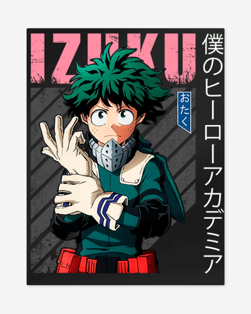 Print metalico Negro de Izuku midoriya 4