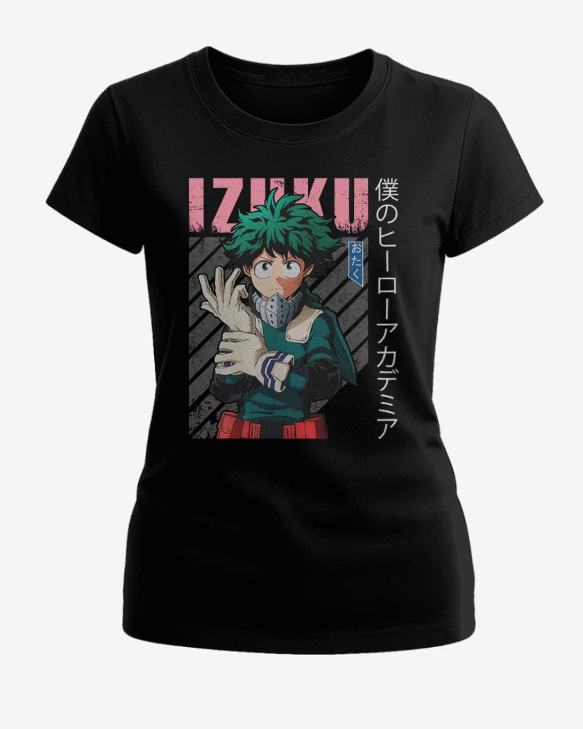 Polera de Mujer Negro de Izuku midoriya 4