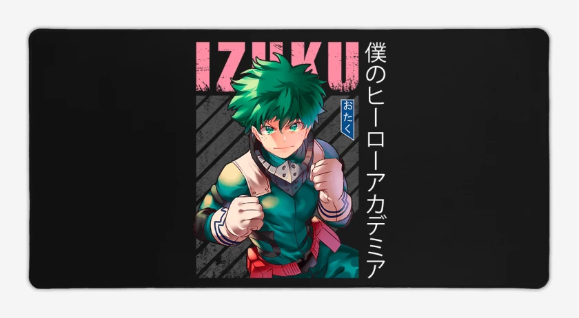 Mouse pad Gamer Negro de Izuku midoriya 5