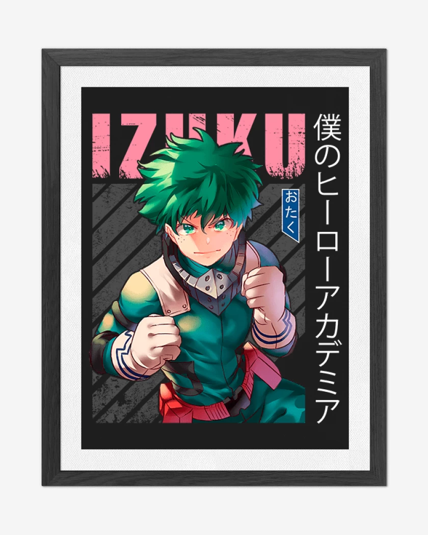 Cuadro decorativo Negro de Izuku midoriya 5
