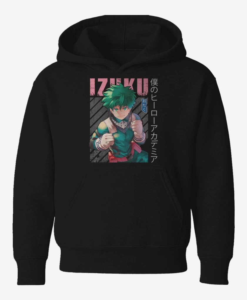 Poleron de niño Negro de Izuku midoriya 5