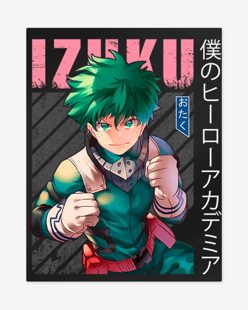 Print metalico Negro de Izuku midoriya 5