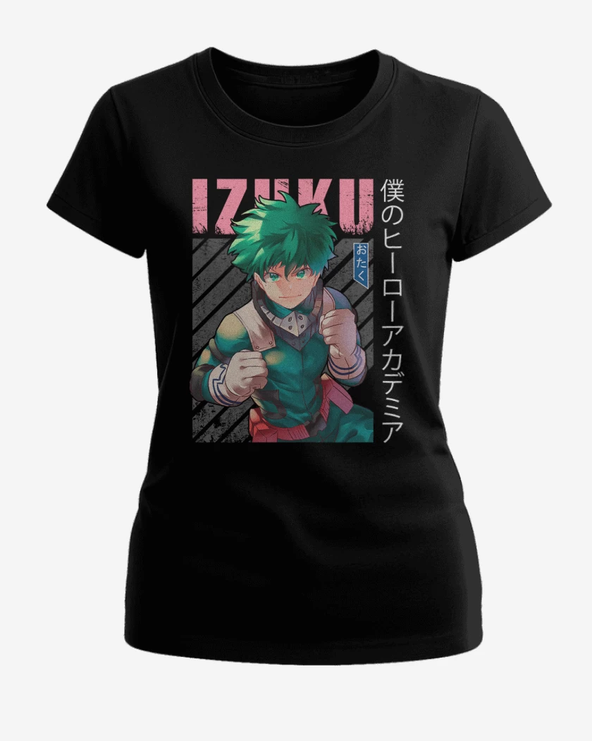 Polera de Mujer Negro de Izuku midoriya 5