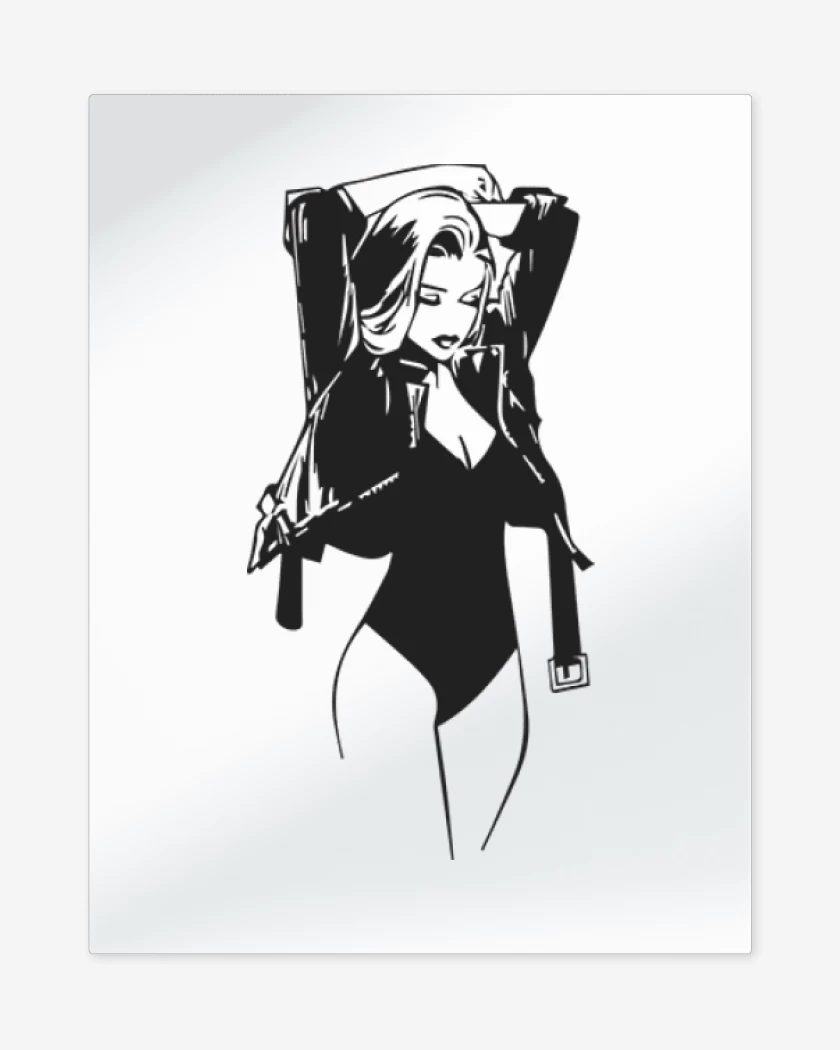 Print metalico Blanco de Woman