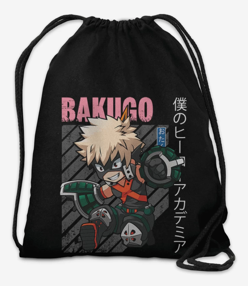 Mochila Negro de Katsuki bakugo 1