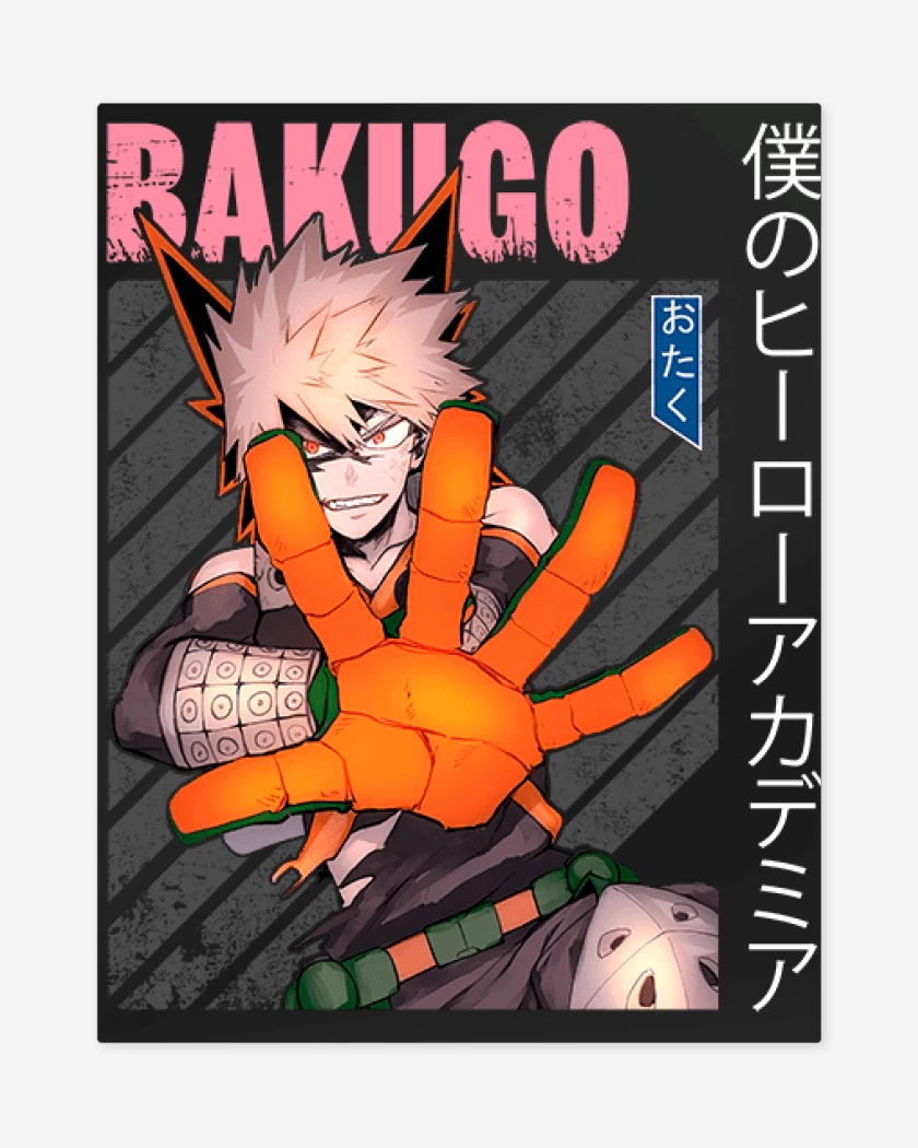 Print metalico Negro de Bakugo 1