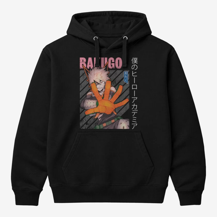 Polerón Canguro Negro de Bakugo 1