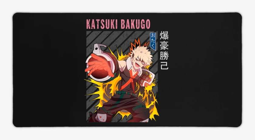 Mouse pad Gamer Negro de Katsuki Bakugo 2