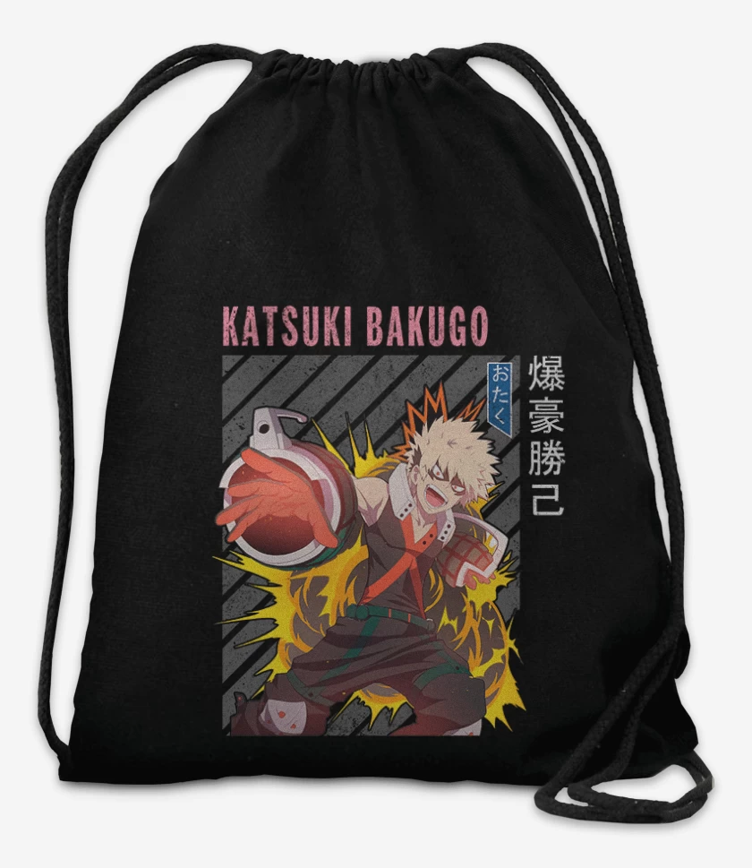 Mochila Negro de Katsuki Bakugo 2