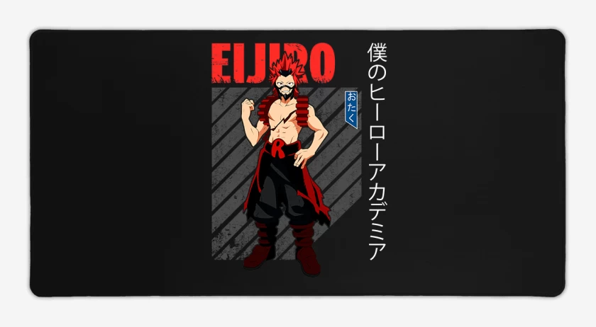 Mouse pad Gamer Negro de eijiro kirishima