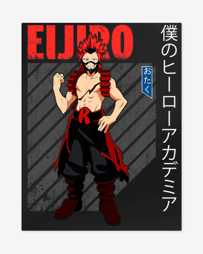 Print metalico Negro de eijiro kirishima