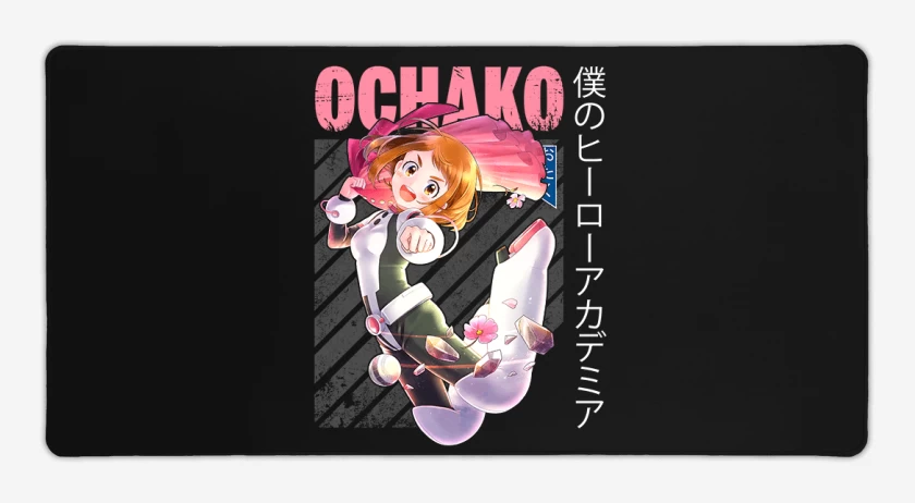 Mouse pad Gamer Negro de Ochaco uraraka 1
