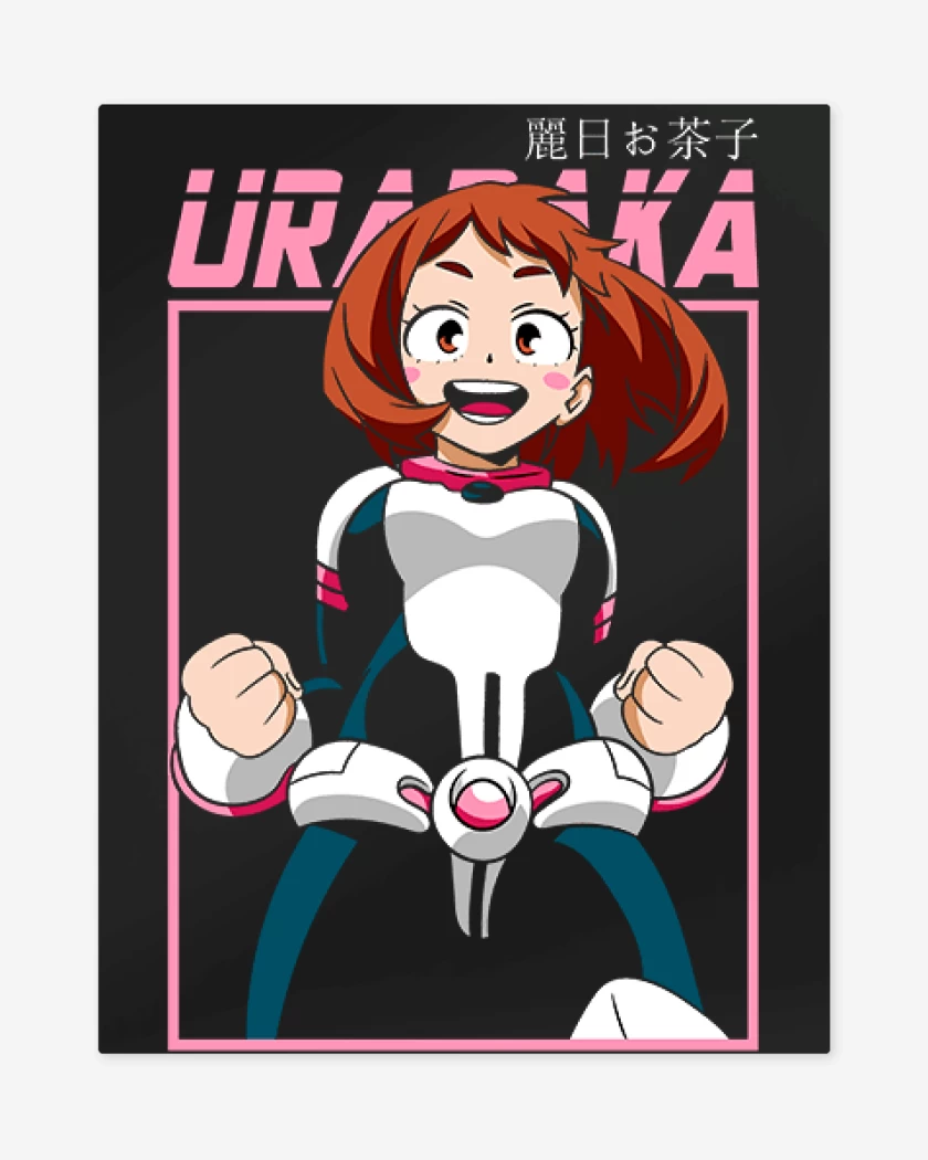 Print metalico Negro de Uraraka