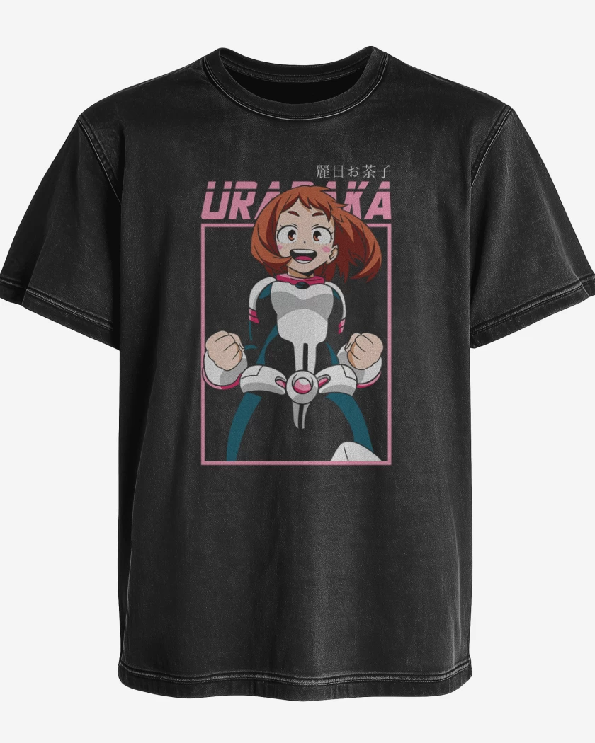 Polera desgastada Negro de Uraraka