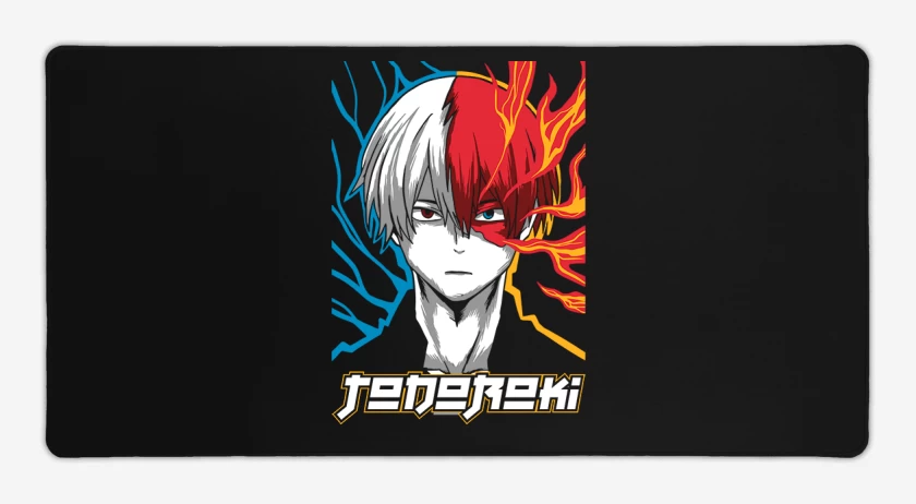 Mouse pad Gamer Negro de Todoroki