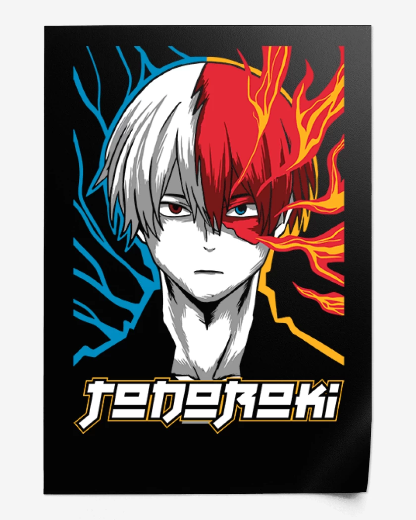 Print Negro de Todoroki