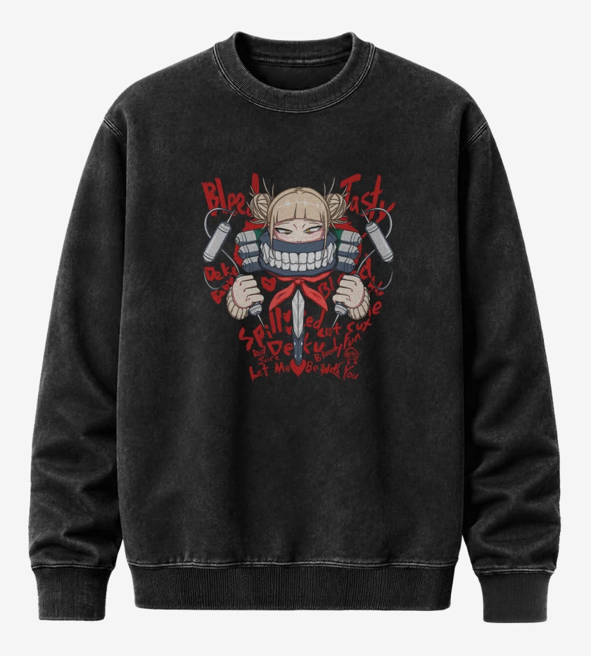 Poleron Polo Acid Wash Negro de Toga Bleed