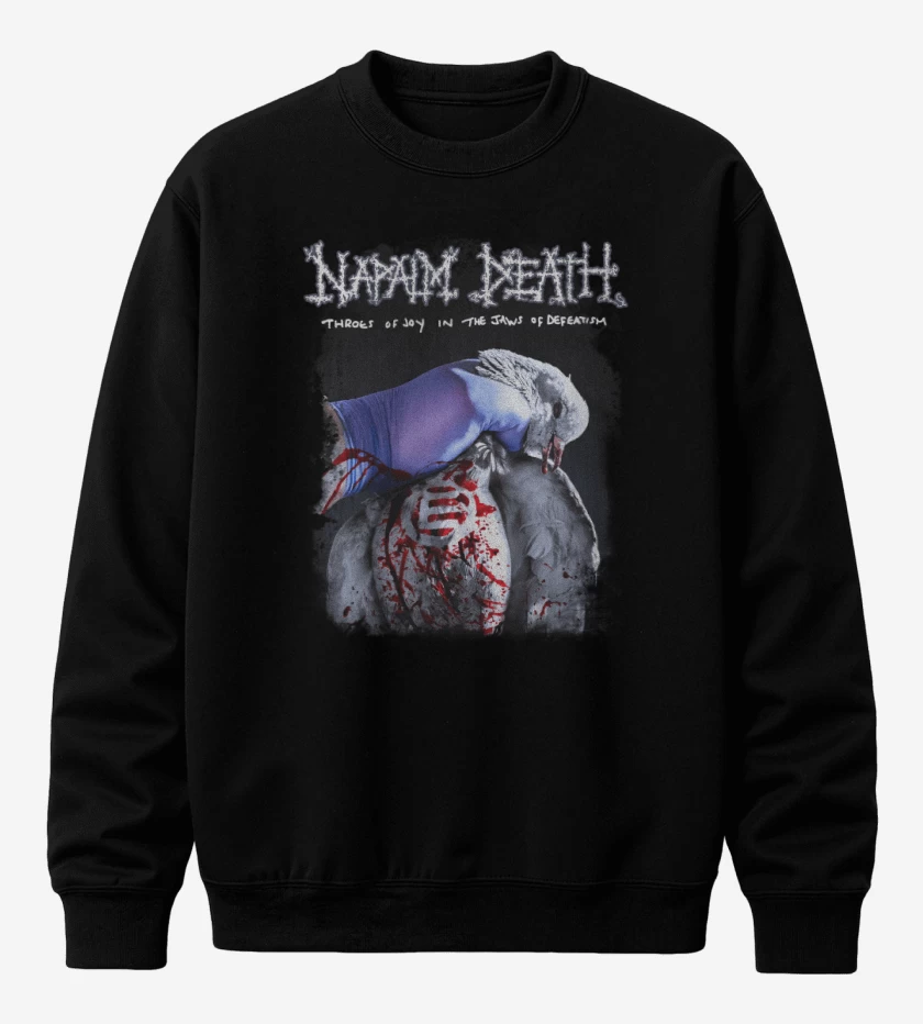 Poleron polo Negro de Napalm Death Throes of Joy