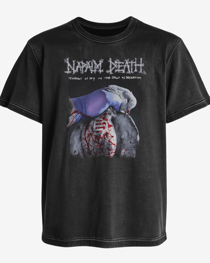 Polera desgastada Napalm Death Throes of Joy