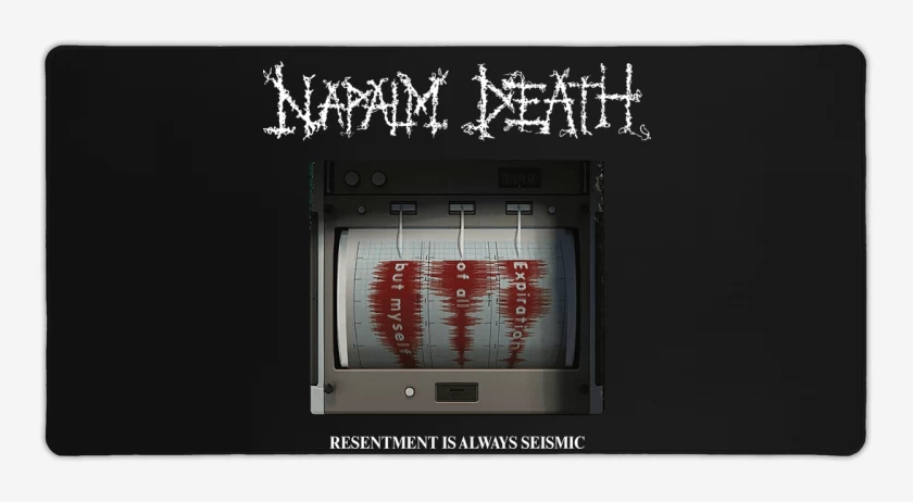 Mouse pad Gamer Negro de Napalm Death Resentment Is Always Seismic