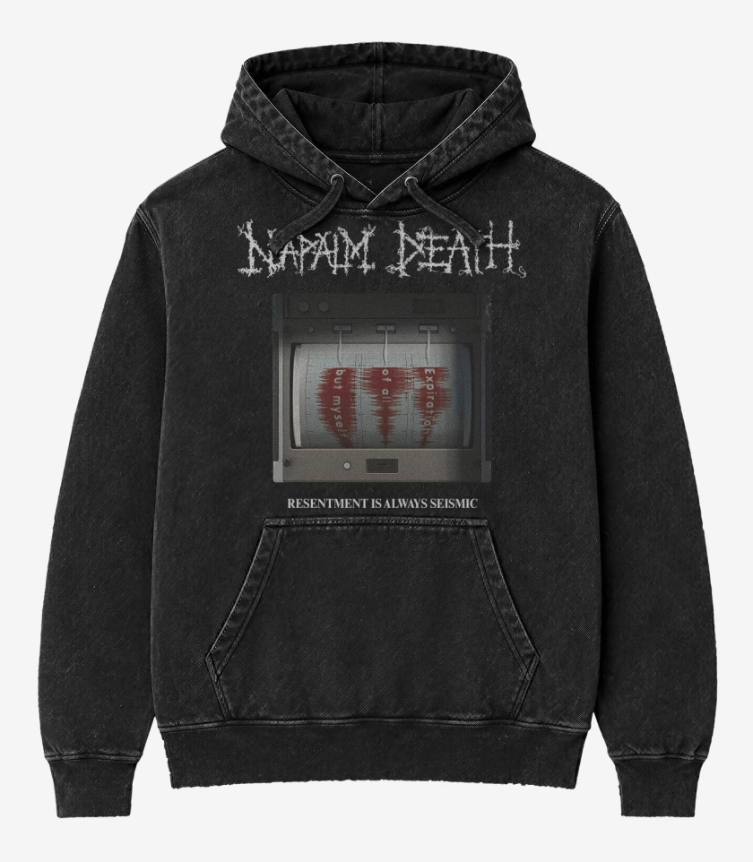 Poleron Canguro Acid Wash Negro de Napalm Death Resentment Is Always Seismic