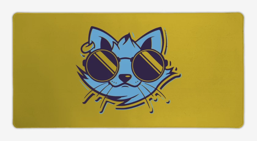 Mouse pad Gamer Amarillo de Cat style