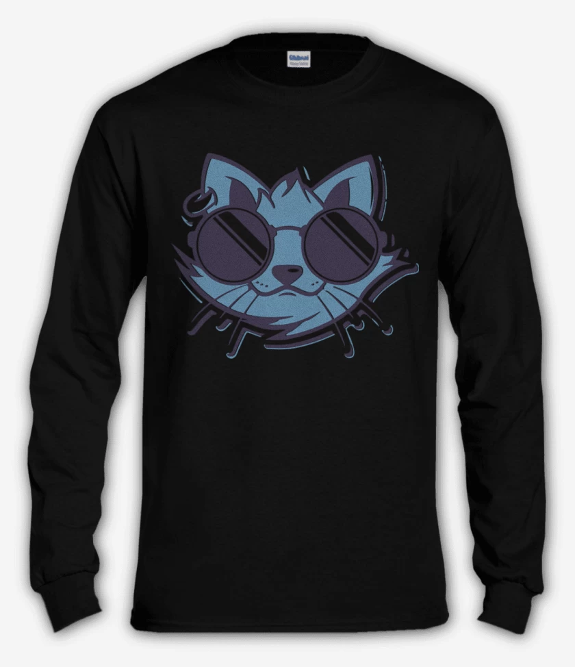 Polera manga larga Negro de Cat style