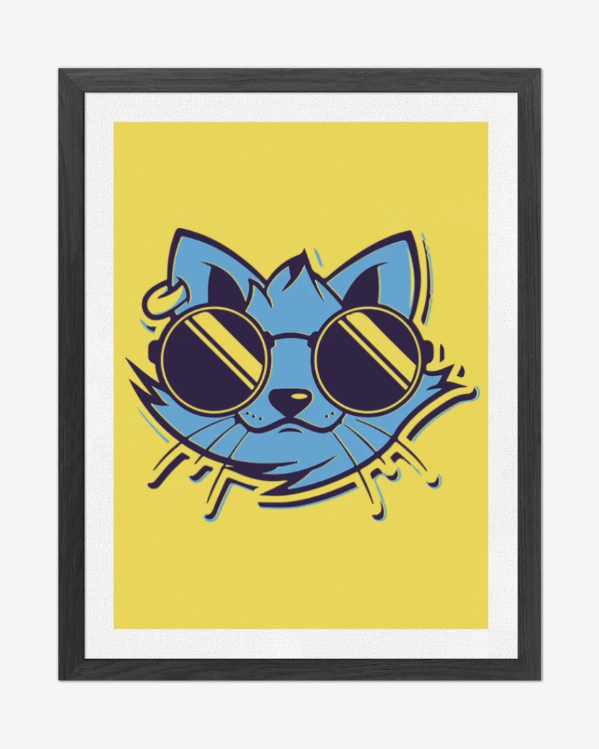 Cuadro decorativo Amarillo de Cat style