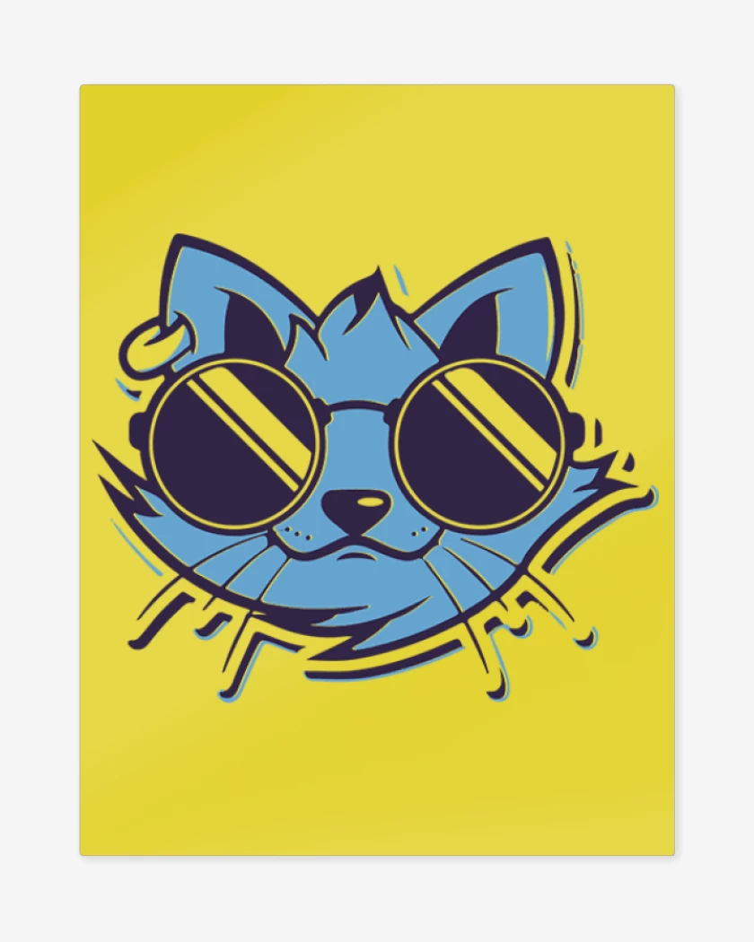 Print metalico Amarillo de Cat style