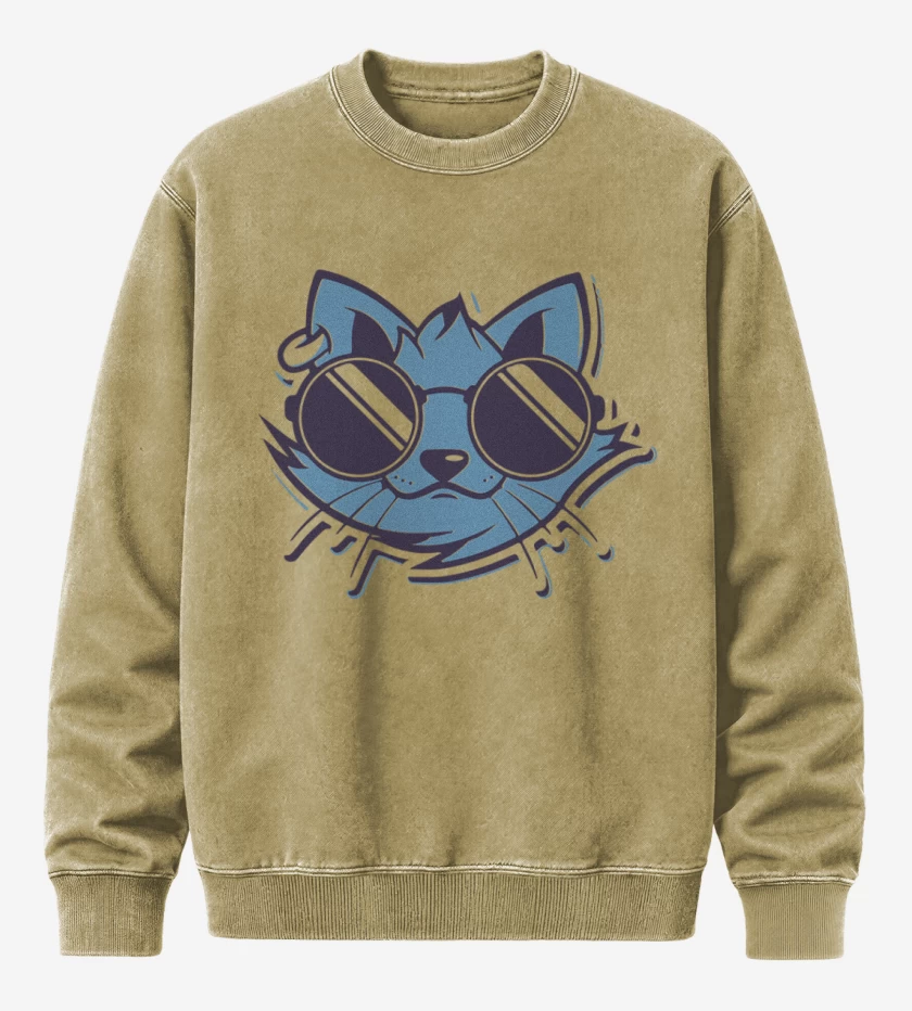 Poleron Polo Acid Wash Beige de Cat style