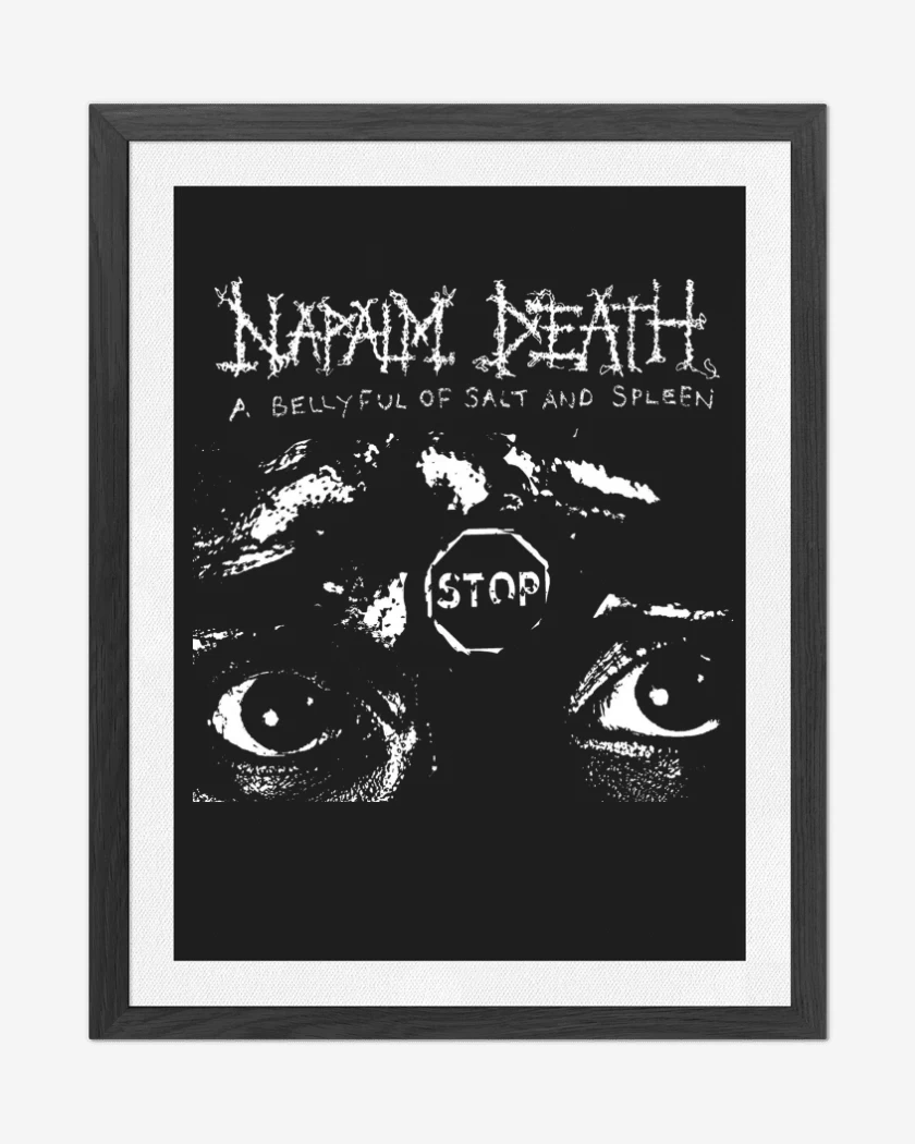 Cuadro decorativo Negro de Napalm Death A Bellyful of Salt and Spleen