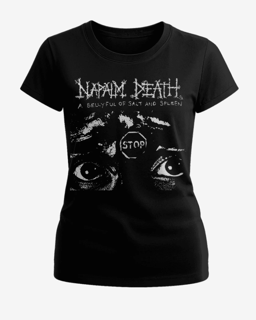 Polera de Mujer Negro de Napalm Death A Bellyful of Salt and Spleen