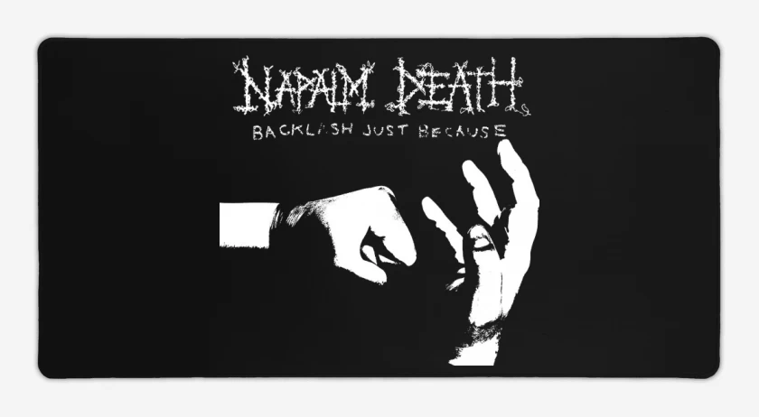 Mouse pad Gamer Negro de Napalm Death Backlash Just Because