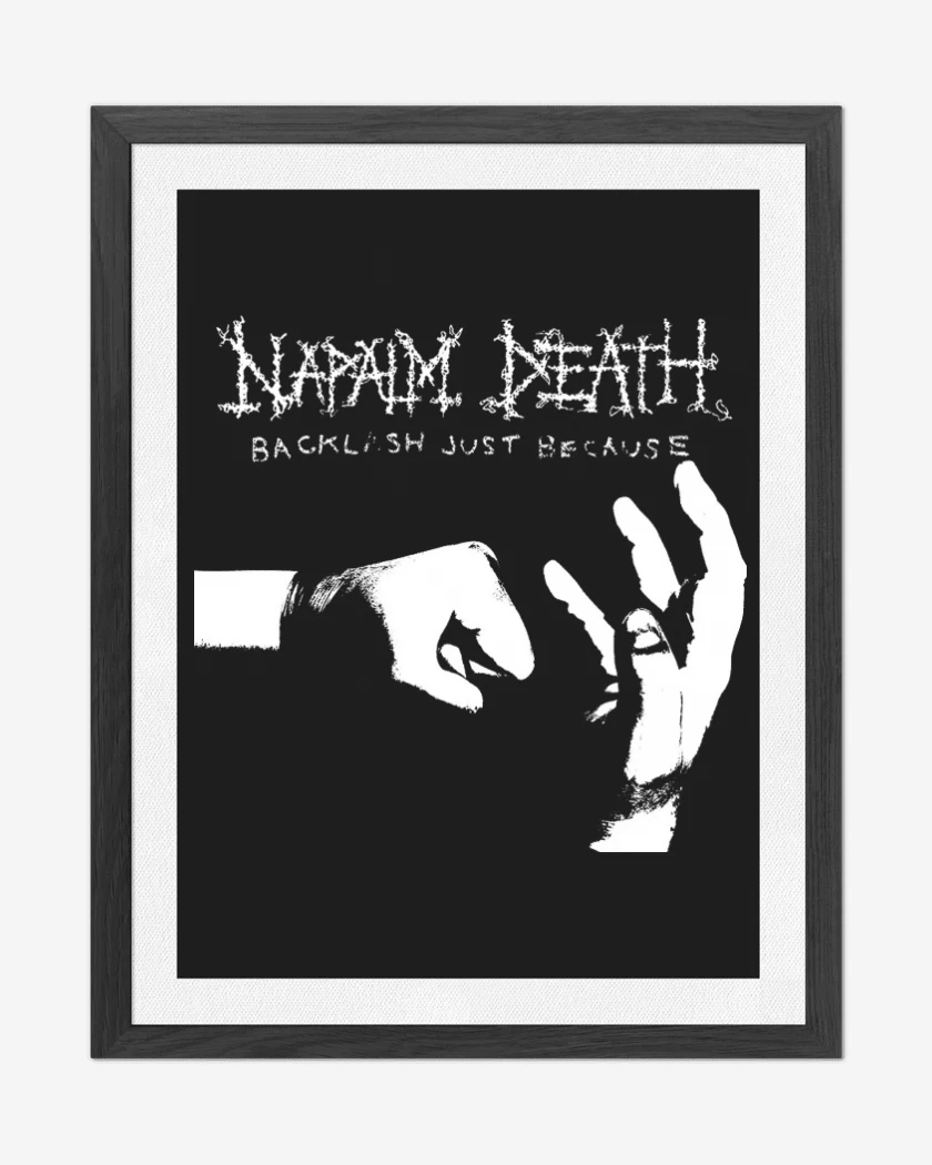 Cuadro decorativo Negro de Napalm Death Backlash Just Because