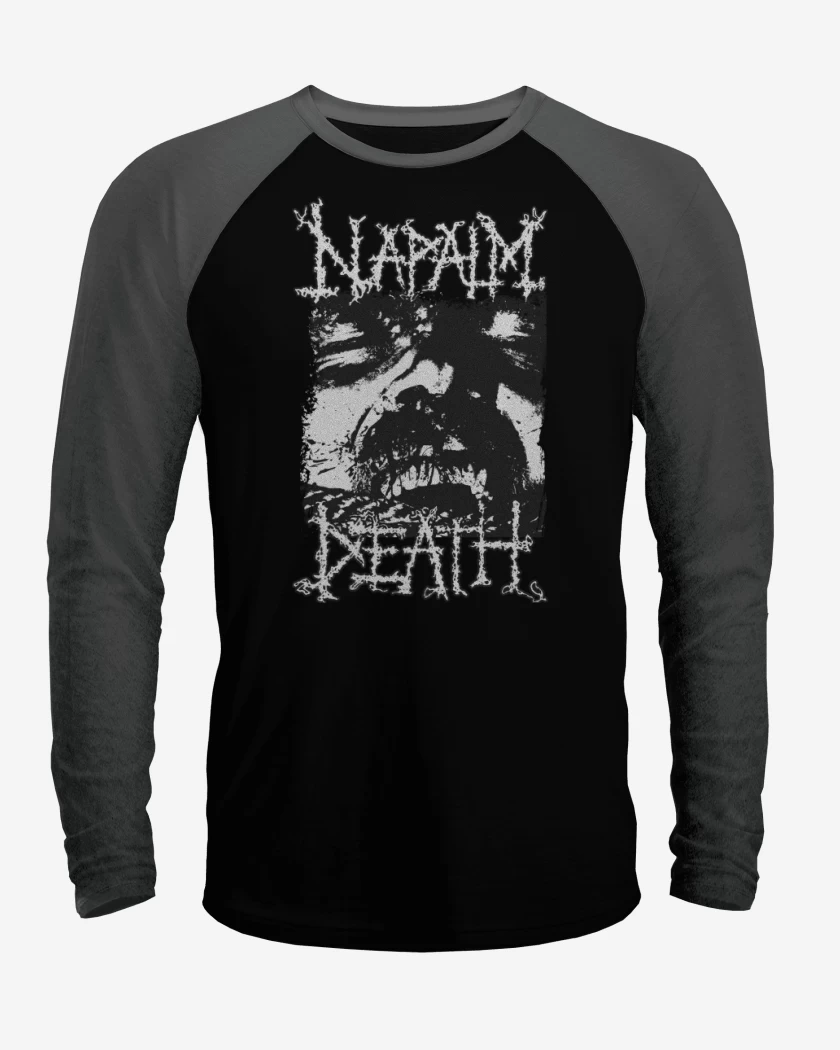 Polera Raglan Napalm Death Logic Ravaged by Brute Force